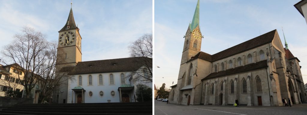 igrejas no centro histórico de Zurique