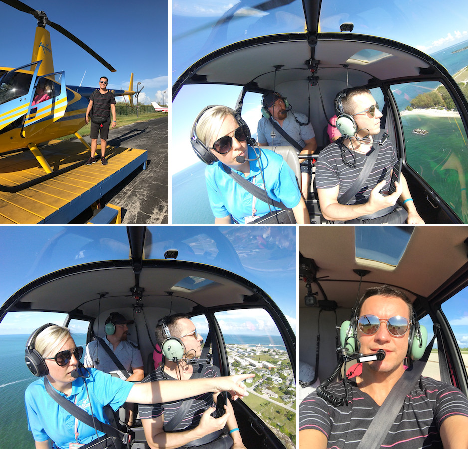 como é voar de helicóptero em Key West
