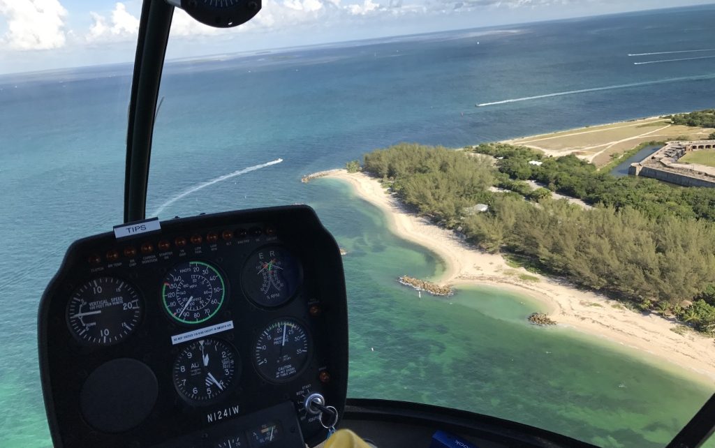 voo de helicóptero em Key West