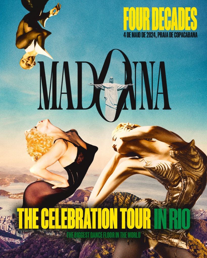 Cartaz do show da Madonna no Rio
