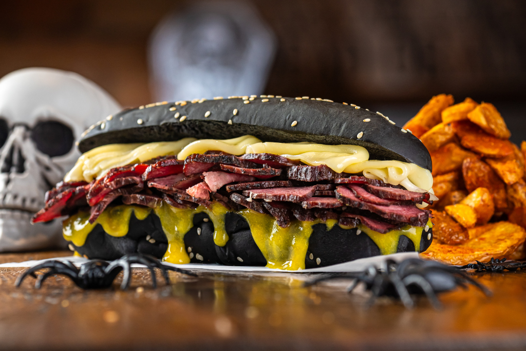 sanduiche de Halloween no Centro