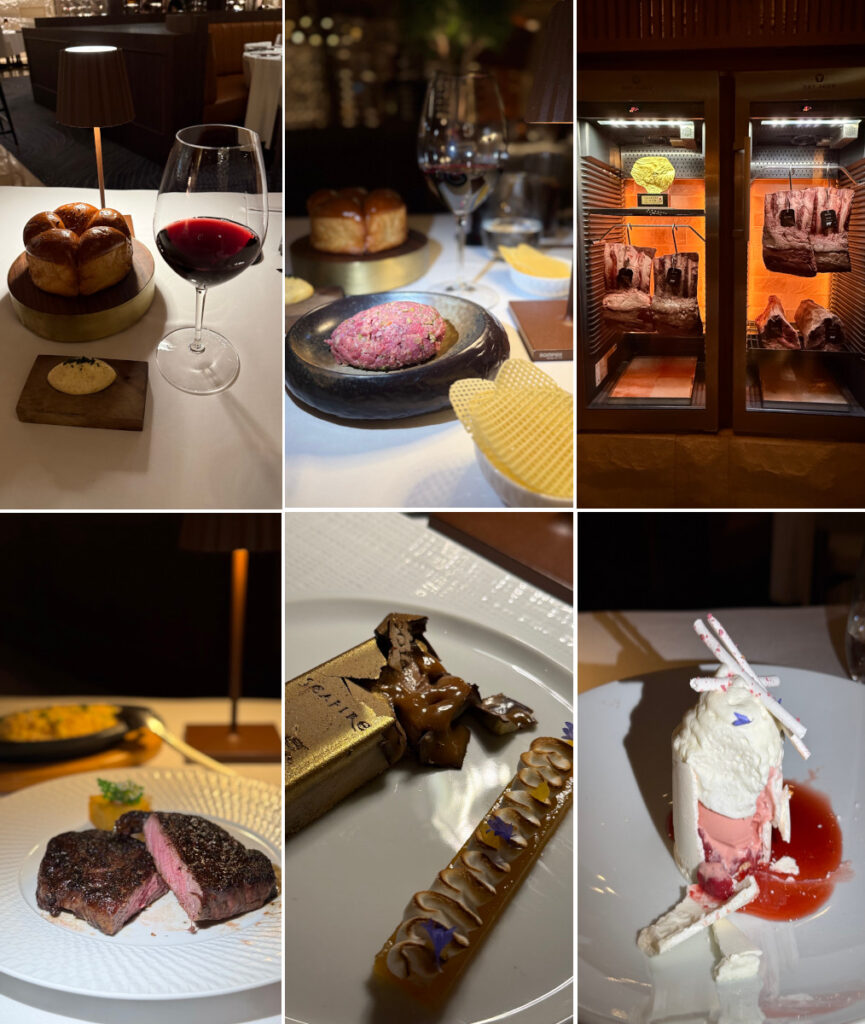 Jantar no Seafire Steakhouse Dubai