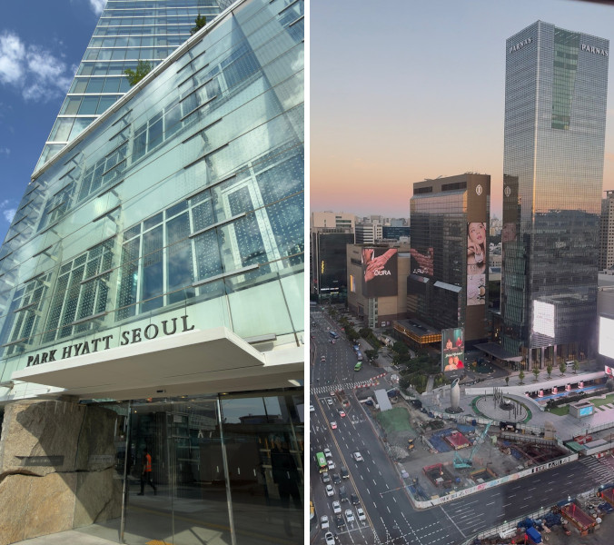 Localização hotel em Gangnam