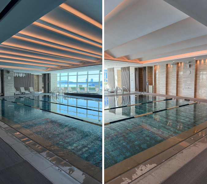 piscina interna hotel em Busan